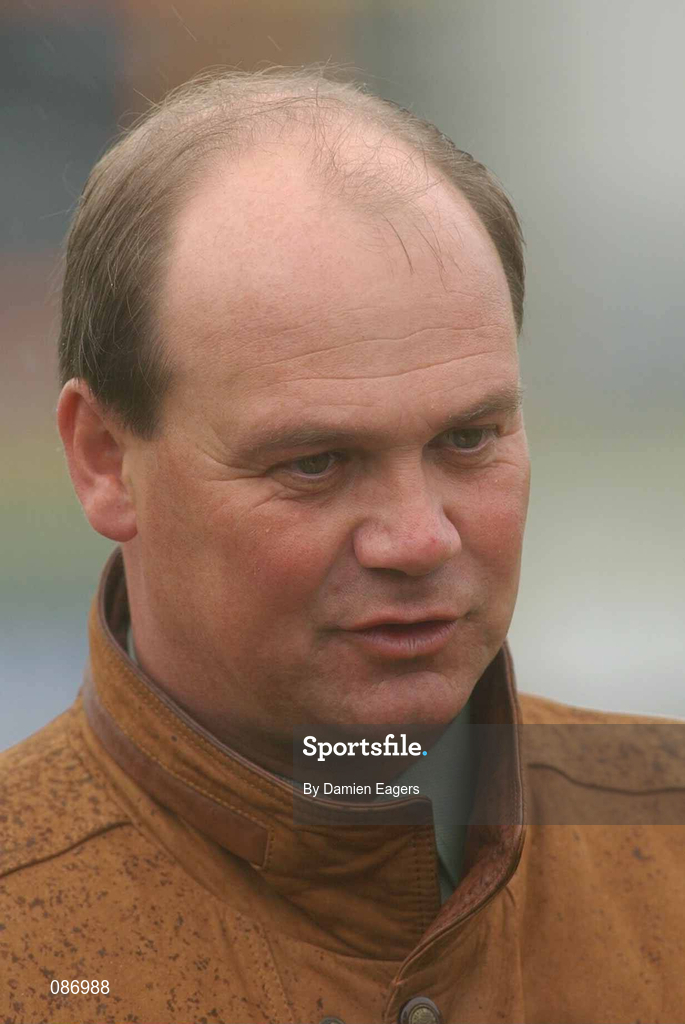 27 April 2002; Trainer Michael Halford at Punchestown Racecourse in Naas, Kildare. Photo by Damien Eagers/Sportsfile