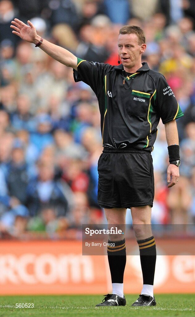 18 September 2011; Referee Joe McQuillan during the game. GAA Football All-Ireland Senior Championship Final, Kerry v Dublin, Croke Park, Dublin. Picture credit: Barry Cregg / SPORTSFILE