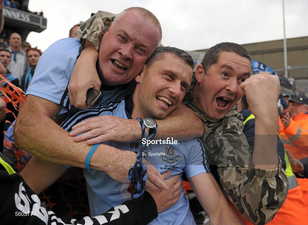 18 September 2011; Alan Brogan, Dublin, is congratulated by fans after after the game. GAA Football All-Ireland Senior Championship Final, Kerry v Dublin, Croke Park, Dublin. Photo by Sportsfile