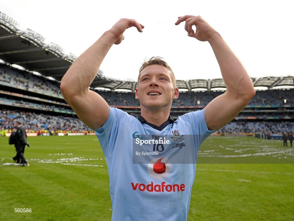 18 September 2011; Paul Flynn, Dublin, celebrates after the game. GAA Football All-Ireland Senior Championship Final, Kerry v Dublin, Croke Park, Dublin. Photo by Sportsfile