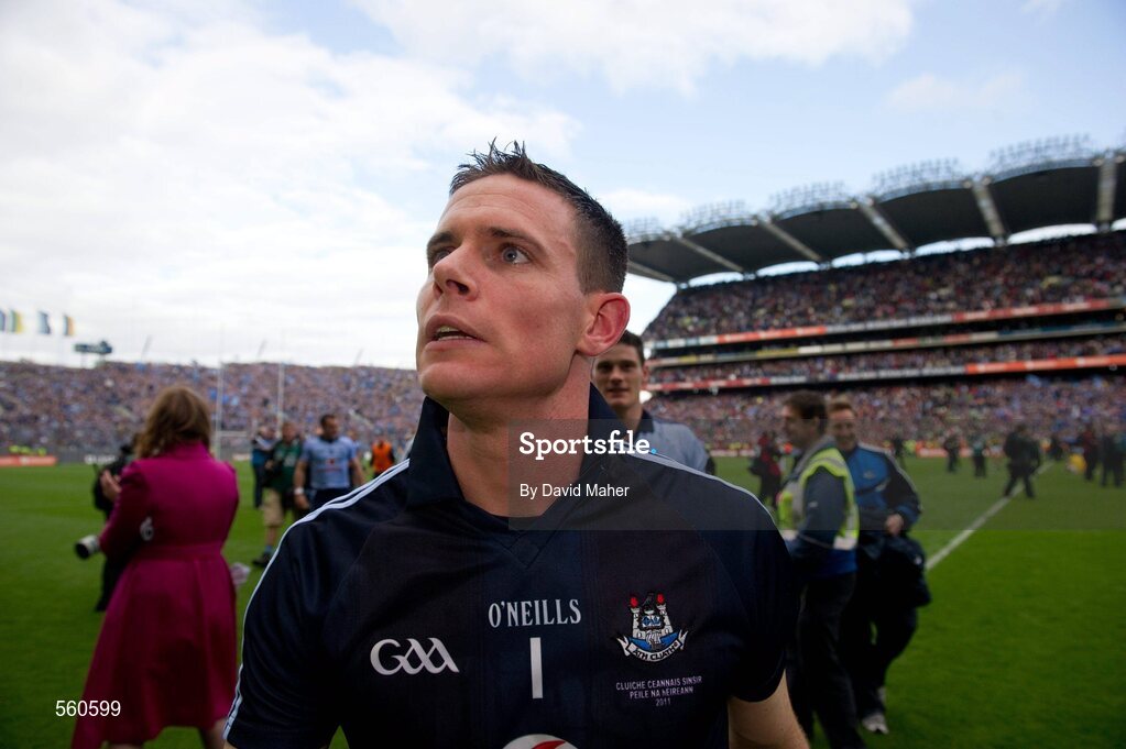 18 September 2011; Stephen Cluxton, Dublin, at the end of the game. GAA Football All-Ireland Senior Championship Final, Kerry v Dublin, Croke Park, Dublin. Picture credit: David Maher / SPORTSFILE