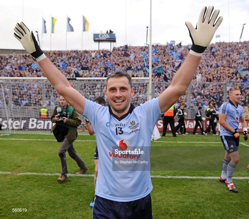 18 September 2011; Alan Brogan, Dublin, celebrates his side's victory. GAA Football All-Ireland Senior Championship Final, Kerry v Dublin, Croke Park, Dublin. Picture credit: Stephen McCarthy / SPORTSFILE