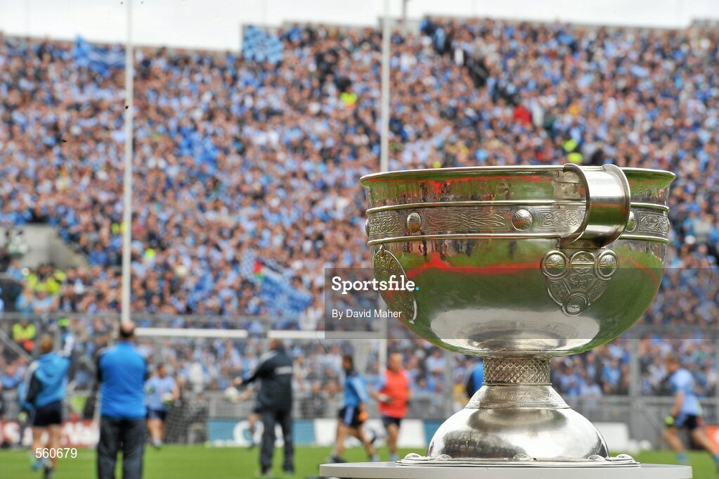 18 September 2011; The Sam maguire Cup before the start of the game between  Dublin and Kerry. GAA Football All-Ireland Senior Championship Final, Kerry v Dublin, Croke Park, Dublin. Picture credit: David Maher / SPORTSFILE