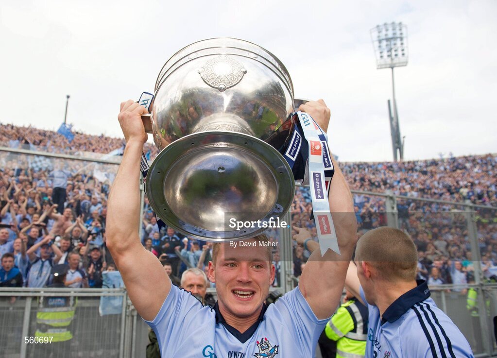18 September 2011; Paul Flynn, Dublin, celebrates with the Sam Maguire cup. GAA Football All-Ireland Senior Championship Final, Kerry v Dublin, Croke Park, Dublin. Picture credit: David Maher / SPORTSFILE