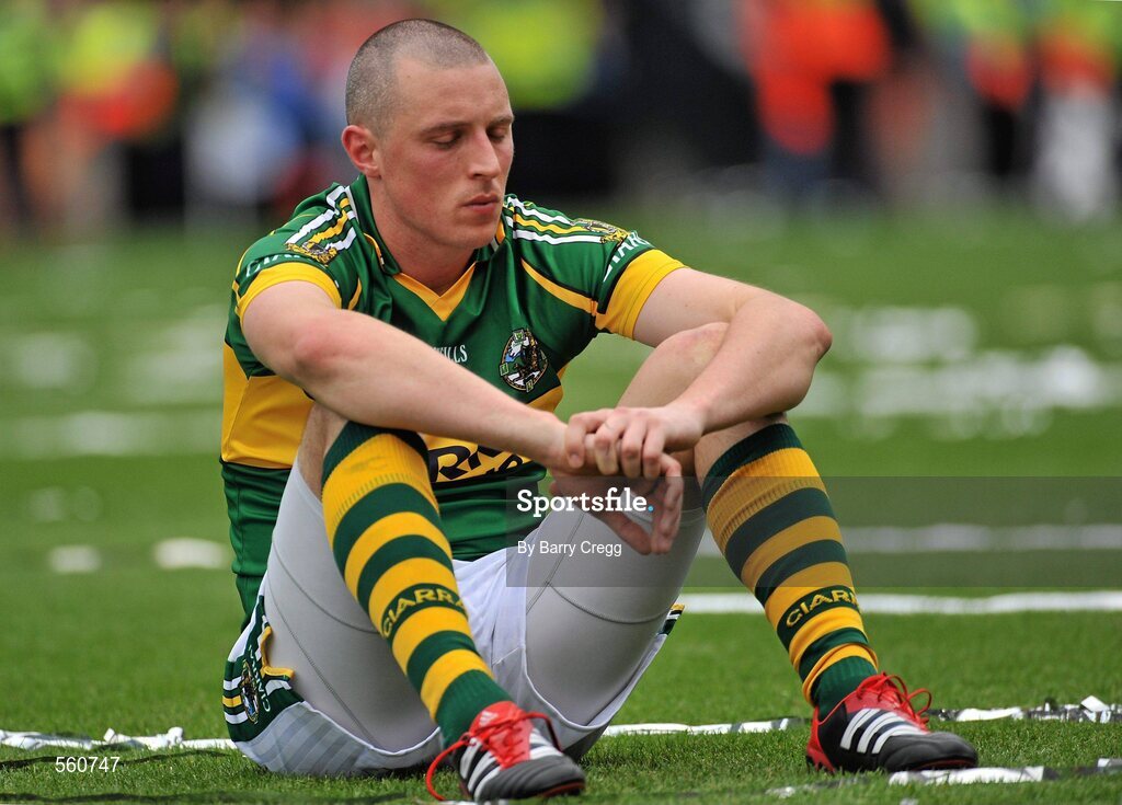 18 September 2011; A dejected Kieran Donaghy, Kerry, after the game. GAA Football All-Ireland Senior Championship Final, Kerry v Dublin, Croke Park, Dublin. Picture credit: Barry Cregg / SPORTSFILE