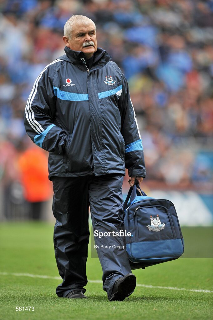 18 September 2011; Chairman of the Dublin County Board Andy Kettle before the start of the game. GAA Football All-Ireland Senior Championship Final, Kerry v Dublin, Croke Park, Dublin. Picture credit: Barry Cregg / SPORTSFILE