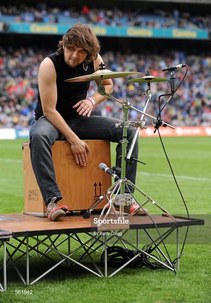18 September 2011; Musician Artur Graczyk performs during half-time. GAA Football All-Ireland Senior Championship Final, Kerry v Dublin, Croke Park, Dublin. Picture credit: Barry Cregg / SPORTSFILE