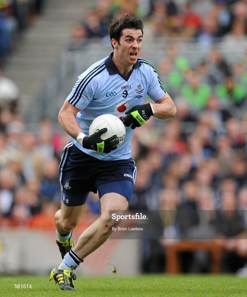 18 September 2011; Michael Darragh Macauley, Dublin. GAA Football All-Ireland Senior Championship Final, Kerry v Dublin, Croke Park, Dublin. Picture credit: Brian Lawless / SPORTSFILE