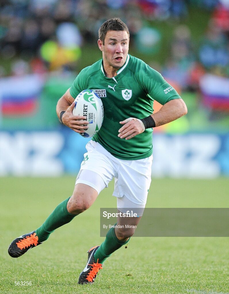 25 September 2011; Paddy Wallace, Ireland. 2011 Rugby World Cup, Pool C, Ireland v Russia, Rotorua International Stadium, Rotorua, New Zealand. Picture credit: Brendan Moran / SPORTSFILE