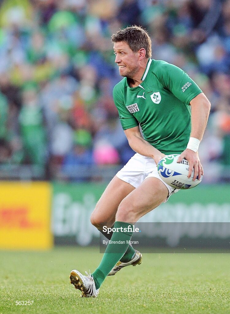 25 September 2011; Ronan O'Gara, Ireland. 2011 Rugby World Cup, Pool C, Ireland v Russia, Rotorua International Stadium, Rotorua, New Zealand. Picture credit: Brendan Moran / SPORTSFILE