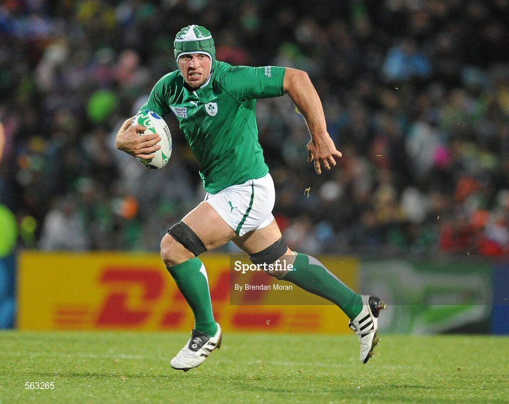 25 September 2011; Denis Leamy, Ireland. 2011 Rugby World Cup, Pool C, Ireland v Russia, Rotorua International Stadium, Rotorua, New Zealand. Picture credit: Brendan Moran / SPORTSFILE