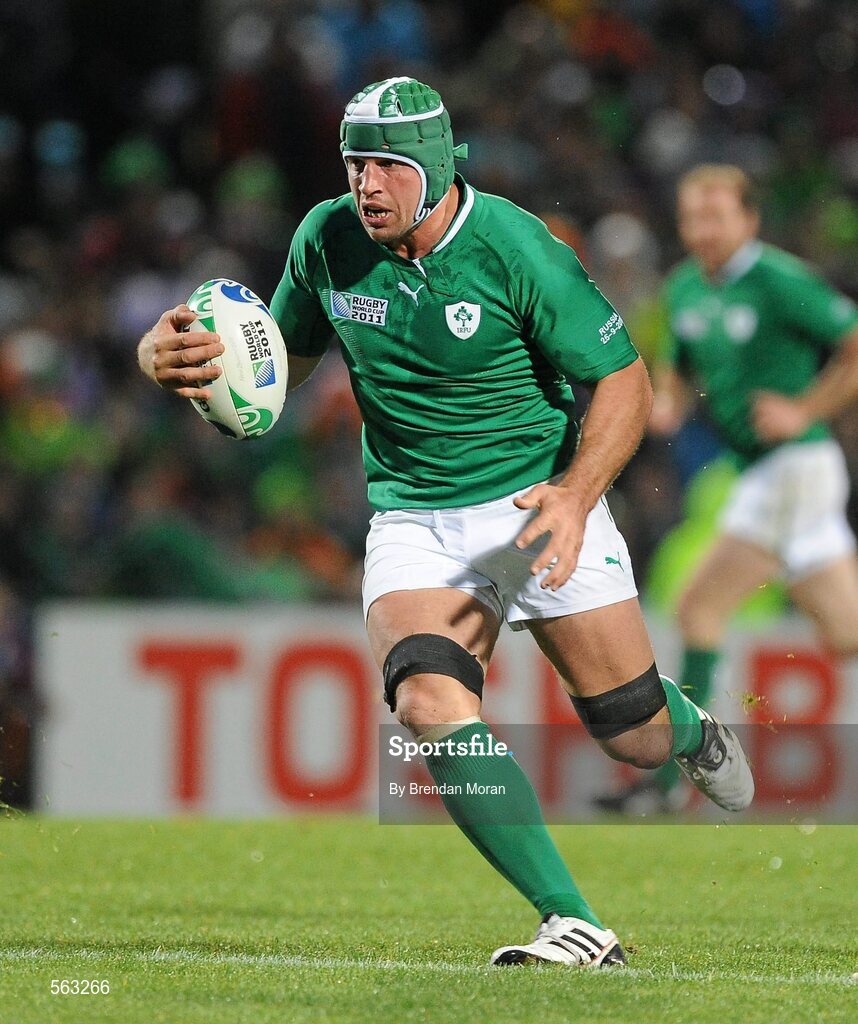 25 September 2011; Denis Leamy, Ireland. 2011 Rugby World Cup, Pool C, Ireland v Russia, Rotorua International Stadium, Rotorua, New Zealand. Picture credit: Brendan Moran / SPORTSFILE
