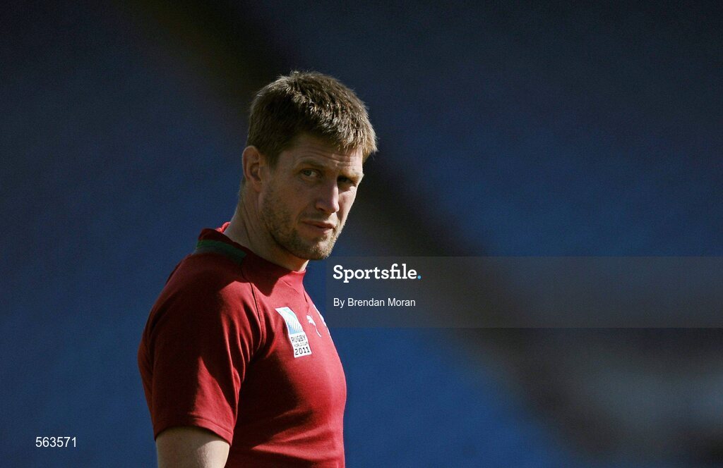 28 September 2011; Ireland out-half Ronan O'Gara during squad training ahead of their 2011 Rugby World Cup, Pool C, game against Italy on Sunday. Ireland Rugby Squad Training, Carisbrook Stadium, Dunedin, New Zealand. Picture credit: Brendan Moran / SPORTSFILE