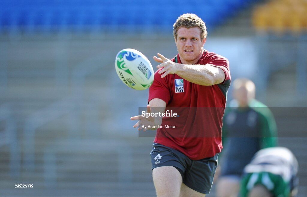28 September 2011; Ireland hooker Sean Cronin in action during squad training ahead of their 2011 Rugby World Cup, Pool C, game against Italy on Sunday. Ireland Rugby Squad Training, Carisbrook Stadium, Dunedin, New Zealand. Picture credit: Brendan Moran / SPORTSFILE