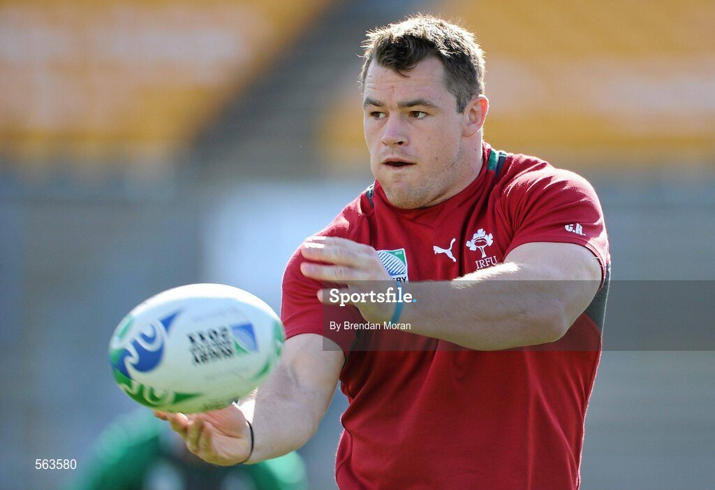 28 September 2011; Ireland prop Cian Healy in action during squad training ahead of their 2011 Rugby World Cup, Pool C, game against Italy on Sunday. Ireland Rugby Squad Training, Carisbrook Stadium, Dunedin, New Zealand. Picture credit: Brendan Moran / SPORTSFILE