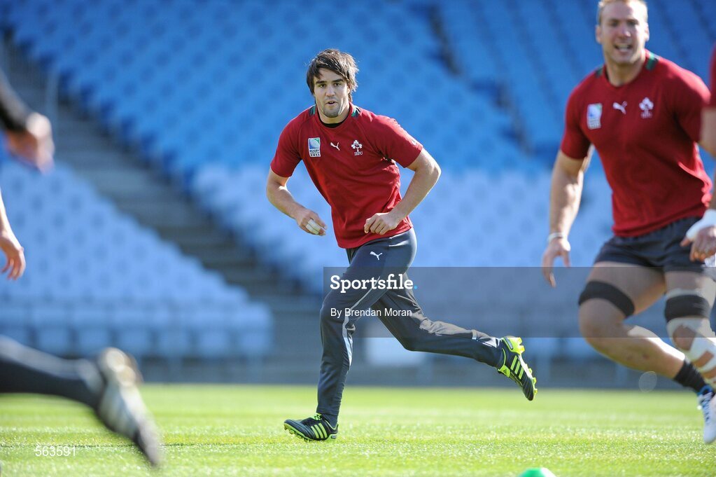 28 September 2011; Ireland scrum-half Conor Murray in action during squad training ahead of their 2011 Rugby World Cup, Pool C, game against Italy on Sunday. Ireland Rugby Squad Training, Carisbrook Stadium, Dunedin, New Zealand. Picture credit: Brendan Moran / SPORTSFILE