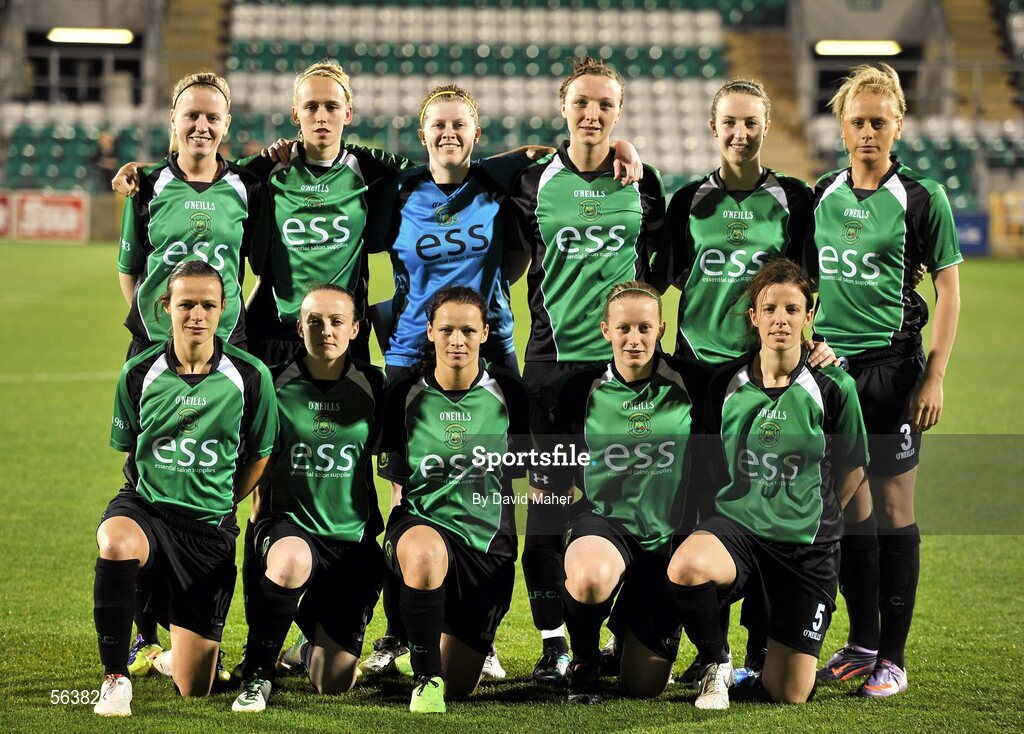 28 September 2011; The Peamount United FC team. UEFA Women's Champions League Round of 32, Peamount United FC v Paris St Germain, Tallaght Stadium, Tallaght, Dublin. Picture credit: David Maher / SPORTSFILE