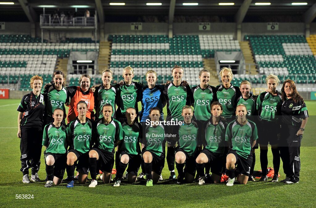 28 September 2011; The Peamount United FC squad. UEFA Women's Champions League Round of 32, Peamount United FC v Paris St Germain, Tallaght Stadium, Tallaght, Dublin. Picture credit: David Maher / SPORTSFILE