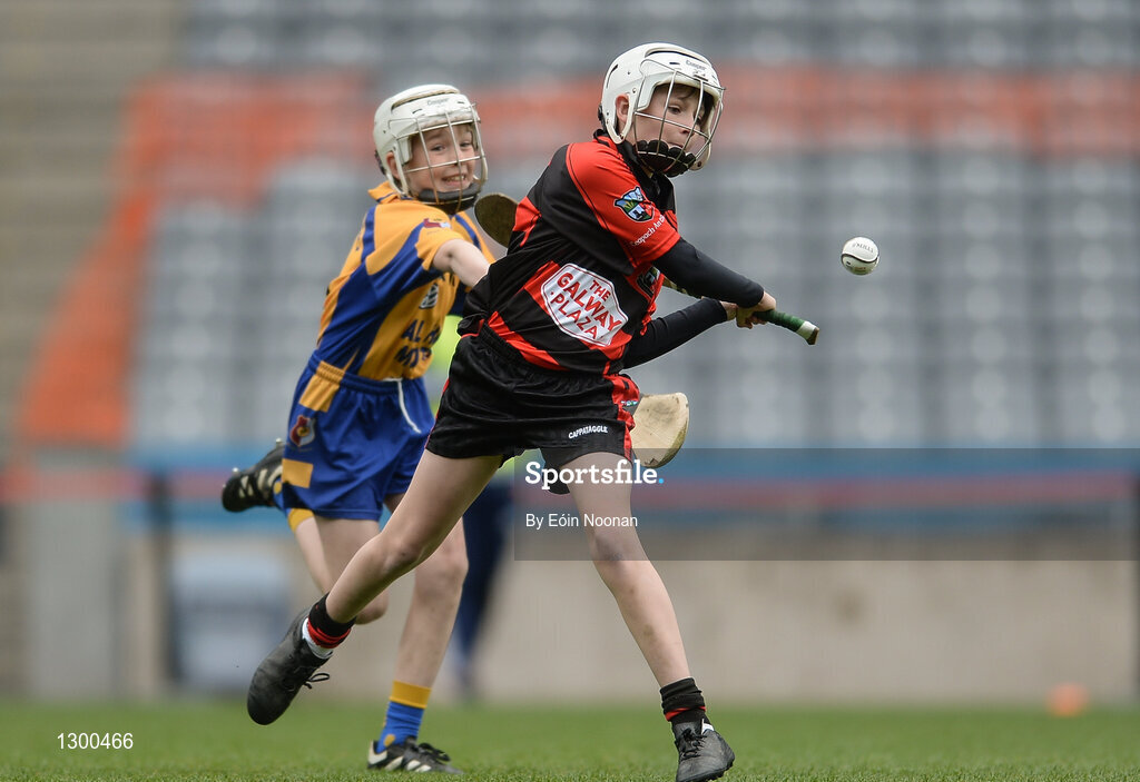 13 April 2017; Ross Finn representing Cappataggle GAA Club, Co. Galway in action against Shane Martin representing Portumna GAA Club, Co. Galway during the Go Games Provincial Days in partnership with Littlewoods Ireland Day 4 at Croke Park in Dublin. Photo by Eóin Noonan/Sportsfile