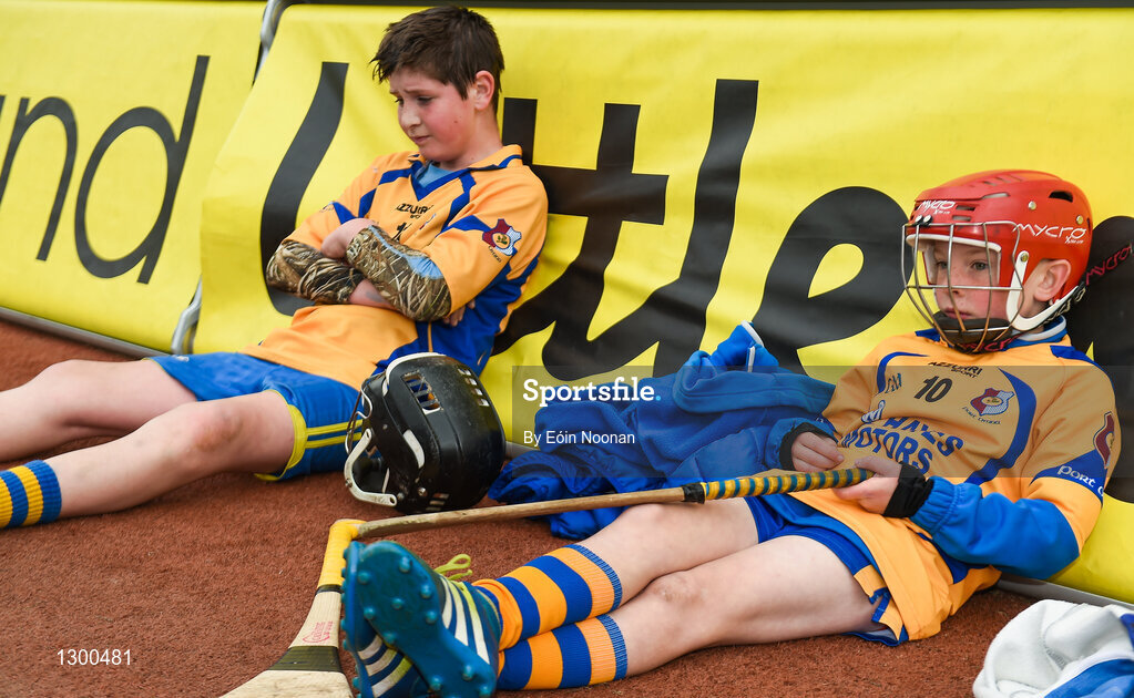 13 April 2017; Adam Canning, left and Luke Murphy representing Portumna GAA Club, Co. Galway, during the Go Games Provincial Days in partnership with Littlewoods Ireland Day 4 at Croke Park in Dublin. Photo by Eóin Noonan/Sportsfile