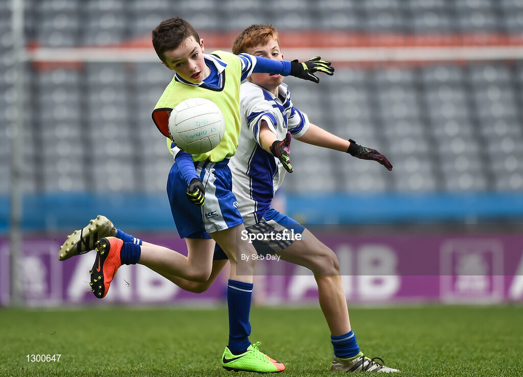 13 April 2017; A general view of action between St Mary's GAA Club, Kiltoghert, Co. Leitrim, and St Farnan's GAA Club, Co. Sligo, during the Go Games Provincial Days in partnership with Littlewoods Ireland Day 4 at Croke Park in Dublin. Photo by Seb Daly/Sportsfile