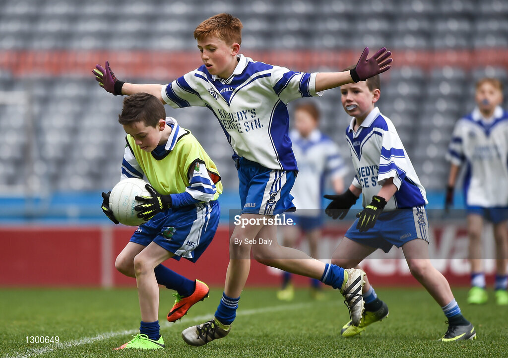 13 April 2017; A general view of action between St Marys GAA Club, Kiltoghert, Co. Leitrim, and St Farnans GAA Club, Co. Sligo, during the Go Games Provincial Days in partnership with Littlewoods Ireland Day 4 at Croke Park in Dublin. Photo by Seb Daly/Sportsfile