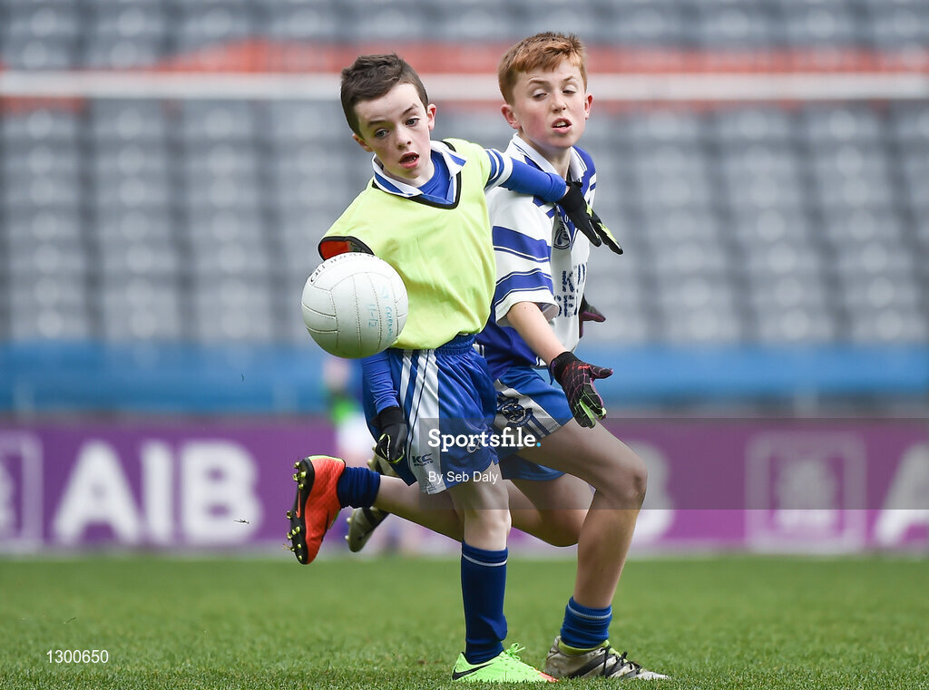 13 April 2017; A general view of action between St Marys GAA Club, Kiltoghert, Co. Leitrim, and St Farnans GAA Club, Co. Sligo, during the Go Games Provincial Days in partnership with Littlewoods Ireland Day 4 at Croke Park in Dublin. Photo by Seb Daly/Sportsfile