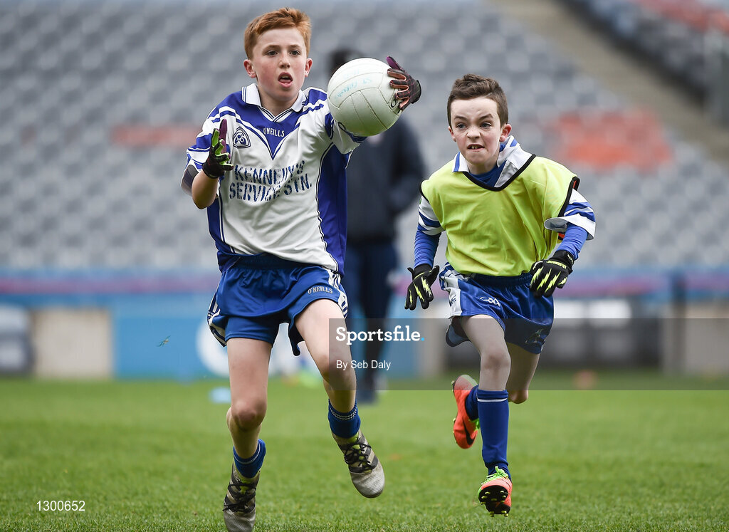 13 April 2017; A general view of action between St Marys GAA Club, Kiltoghert, Co. Leitrim, and St Farnans GAA Club, Co. Sligo, during the Go Games Provincial Days in partnership with Littlewoods Ireland Day 4 at Croke Park in Dublin. Photo by Seb Daly/Sportsfile
