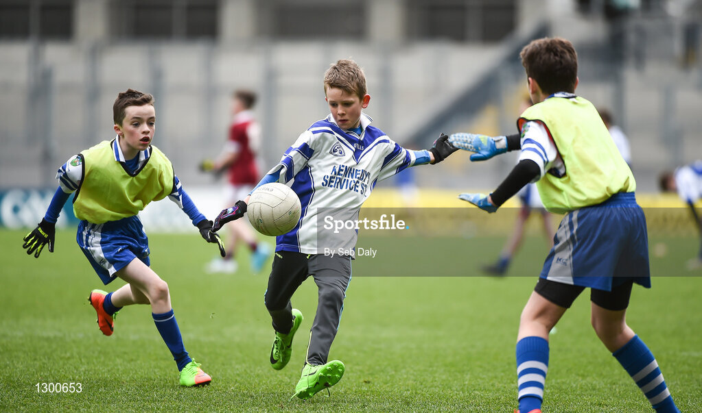13 April 2017; A general view of action between St Marys GAA Club, Kiltoghert, Co. Leitrim, and St Farnans GAA Club, Co. Sligo, during the Go Games Provincial Days in partnership with Littlewoods Ireland Day 4 at Croke Park in Dublin. Photo by Seb Daly/Sportsfile
