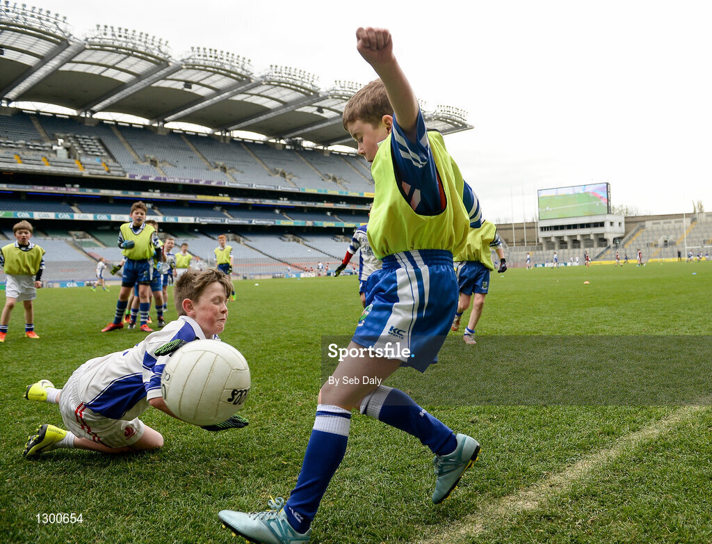 13 April 2017; A general view of action between St Marys GAA Club, Kiltoghert, Co. Leitrim, and St Farnans GAA Club, Co. Sligo, during the Go Games Provincial Days in partnership with Littlewoods Ireland Day 4 at Croke Park in Dublin. Photo by Seb Daly/Sportsfile