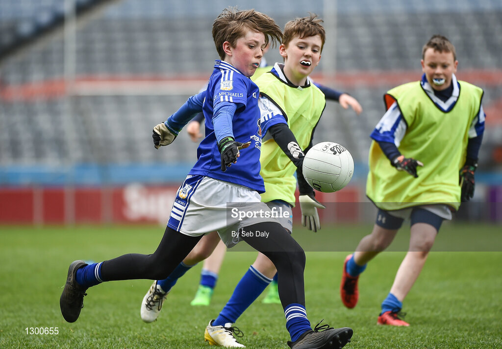 13 April 2017; A general view of action between Kiltimagh GAA Club, Co. Mayo, and St Michaels GAA Club, Co. Galway, during the Go Games Provincial Days in partnership with Littlewoods Ireland Day 4 at Croke Park in Dublin. Photo by Seb Daly/Sportsfile