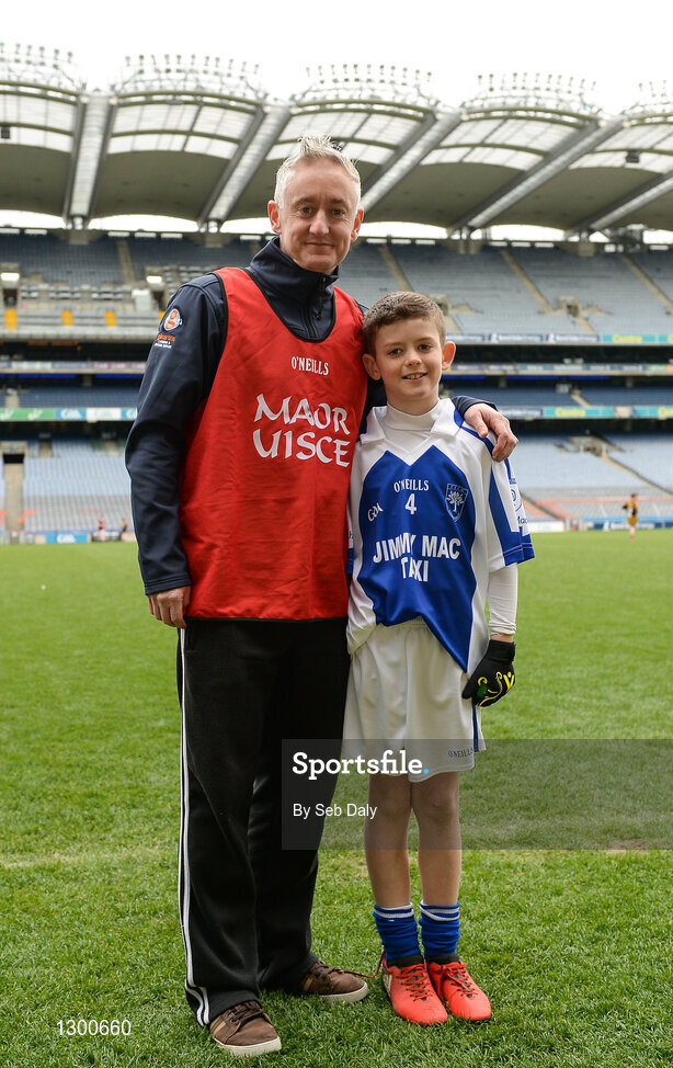 13 April 2017; Mark and Max Bennett of Kiltimagh GAA Club, Co. Mayo, during the Go Games Provincial Days in partnership with Littlewoods Ireland Day 4 at Croke Park in Dublin. Photo by Seb Daly/Sportsfile
