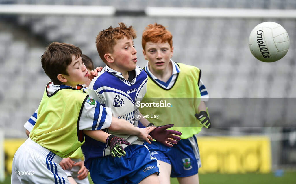 13 April 2017; A general view of action between St Marys GAA Club, Kiltoghert, Co. Leitrim, and St Farnans GAA Club, Co. Sligo, during the Go Games Provincial Days in partnership with Littlewoods Ireland Day 4 at Croke Park in Dublin. Photo by Seb Daly/Sportsfile