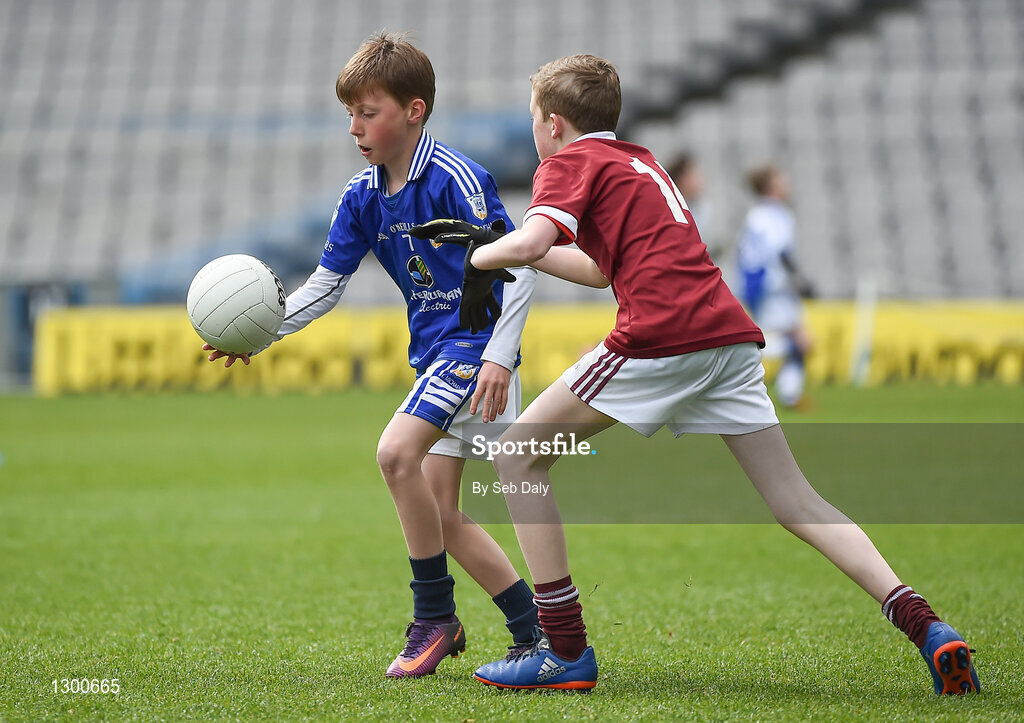 13 April 2017; A general view of action between St Michaels GAA Club, Co. Galway, and Balla GAA Club, Co. Mayo, during the Go Games Provincial Days in partnership with Littlewoods Ireland Day 4 at Croke Park in Dublin. Photo by Seb Daly/Sportsfile