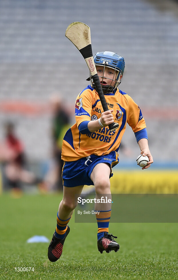 13 April 2017; Jody Canning, nephew of Galway senior hurler Joe Canning, representing Portumna GAA Club, Co. Galway, during the Go Games Provincial Days in partnership with Littlewoods Ireland Day 4 at Croke Park in Dublin. Photo by Seb Daly/Sportsfile
