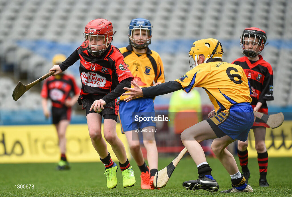 13 April 2017; A general view of action between Michael Cusacks GAA Club, Co. Galway, and Cappataggle GAA Club, Co. Galway, during the Go Games Provincial Days in partnership with Littlewoods Ireland Day 4 at Croke Park in Dublin. Photo by Seb Daly/Sportsfile