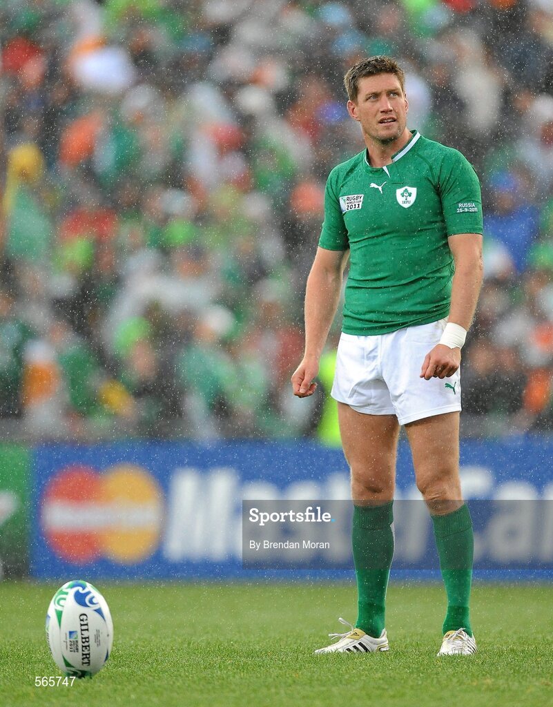 25 September 2011; Ronan O'Gara, Ireland. 2011 Rugby World Cup, Pool C, Ireland v Russia, Rotorua International Stadium, Rotorua, New Zealand. Picture credit: Brendan Moran / SPORTSFILE