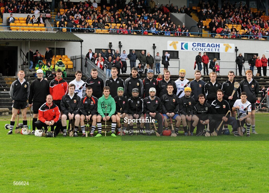9 October 2011; The Dungiven Kevin Lynchs squad. AIB GAA Hurling Ulster Senior Club Championship Semi-Final, Loughgiel v  Dungiven Kevin Lynchs, Casement Park, Belfast, Co. Antrim. Picture credit: Oliver McVeigh / SPORTSFILE