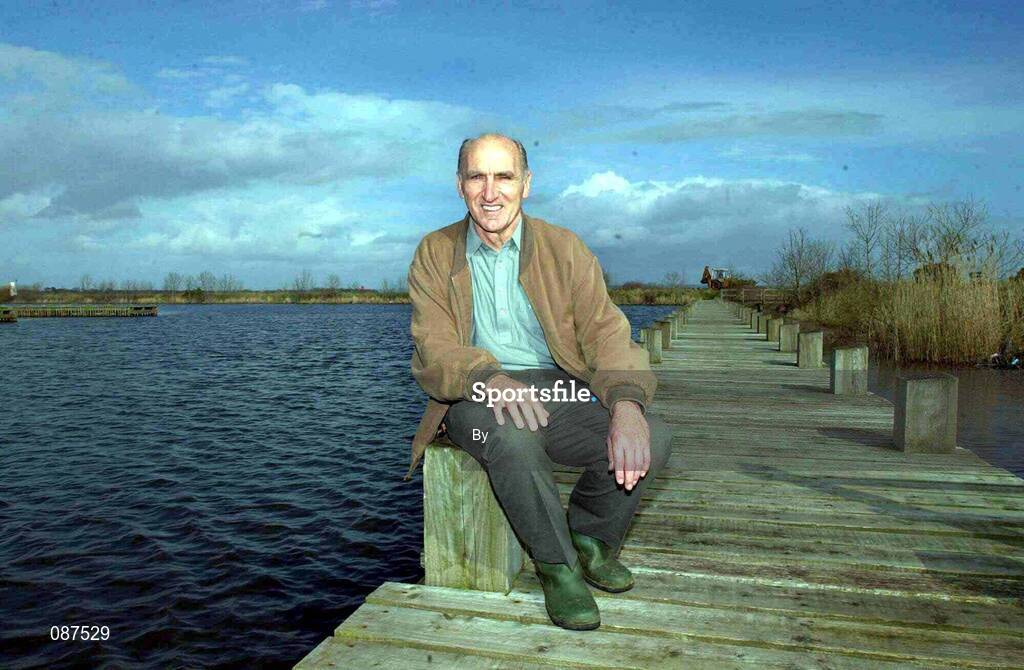 21 March 2002; Dessie Ryan, Ballinderry pictured on the shore of Lough Neagh, Football. Picture credit; Matt Browne /SPORTSFILE *EDI*