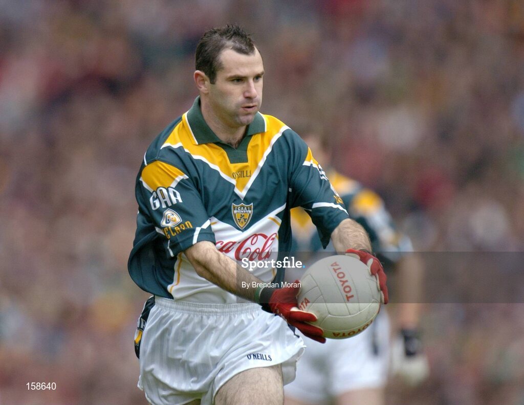 17 October 2004;  Steven McDonnell, Ireland. Coca Cola International Rules Series 2004, First Test, Ireland v Australia, Croke Park, Dublin. Picture credit; Brendan Moran / SPORTSFILE *** Local Caption *** Any photograph taken by SPORTSFILE during, or in connection with, the 2004 Coca Cola International Rules Series which displays GAA logos or contains an image or part of an image of any GAA intellectual property, or, which contains images of a GAA player/players in their playing uniforms, may only be used for editorial and non-advertising purposes.  Use of photographs for advertising, as posters or for purchase separately is strictly prohibited unless prior written approval has been obtained from the Gaelic Athletic Association.