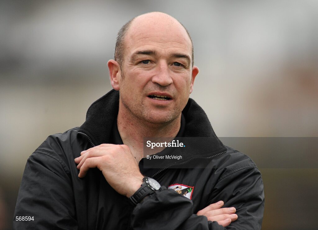 9 October 2011; Dungiven Kevin Lynchs assistant manager Eoin Mullan. AIB GAA Hurling Ulster Senior Club Championship Semi-Final, Loughgiel v  Dungiven Kevin Lynchs, Casement Park, Belfast, Co. Antrim. Picture credit: Oliver McVeigh / SPORTSFILE