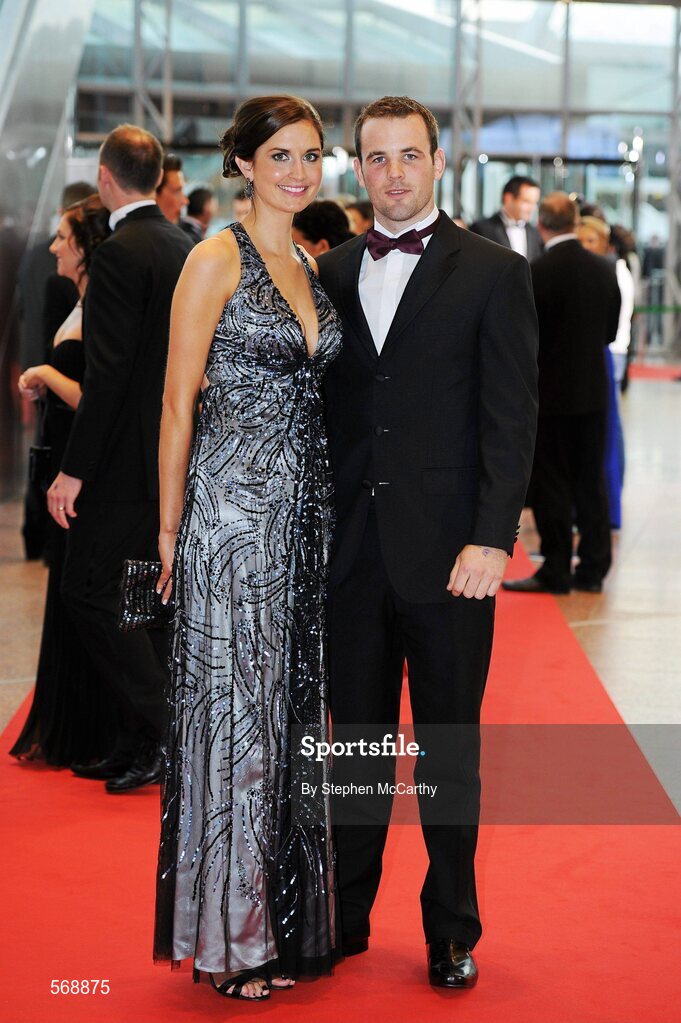 21 October 2011; Galway footballer David Collins and Sarah Makem in attendance at the GAA GPA All-Star Awards 2011 sponsored by Opel. National Convention Centre, Dublin. Picture credit: Stephen McCarthy / SPORTSFILE