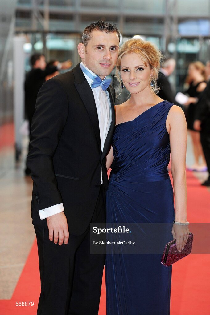 21 October 2011; Dublin footballer Alan Brogan and wife Lydia in attendance at the GAA GPA All-Star Awards 2011 sponsored by Opel. National Convention Centre, Dublin. Picture credit: Stephen McCarthy / SPORTSFILE