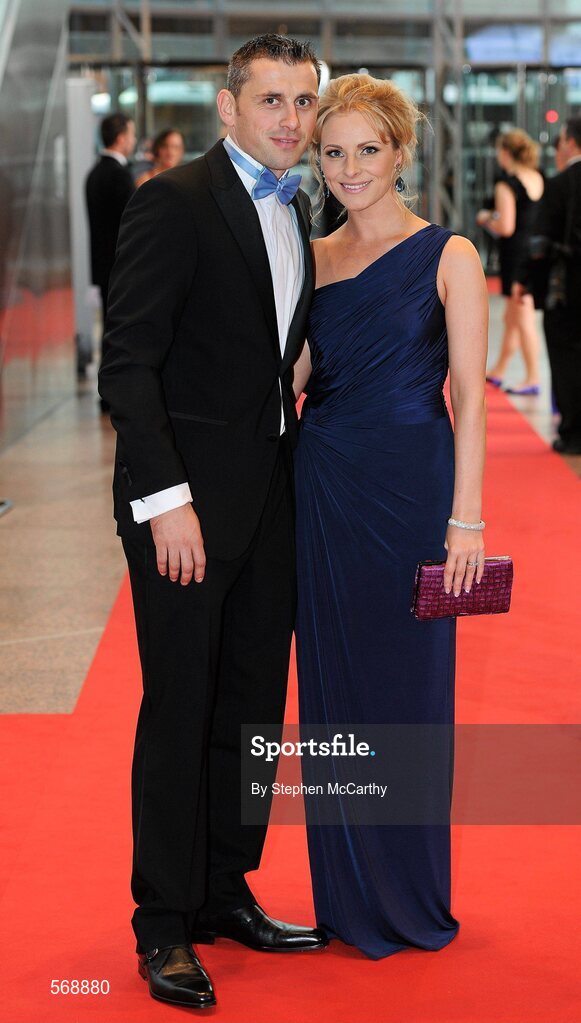 21 October 2011; Dublin footballer Alan Brogan and wife Lydia in attendance at the GAA GPA All-Star Awards 2011 sponsored by Opel. National Convention Centre, Dublin. Picture credit: Stephen McCarthy / SPORTSFILE