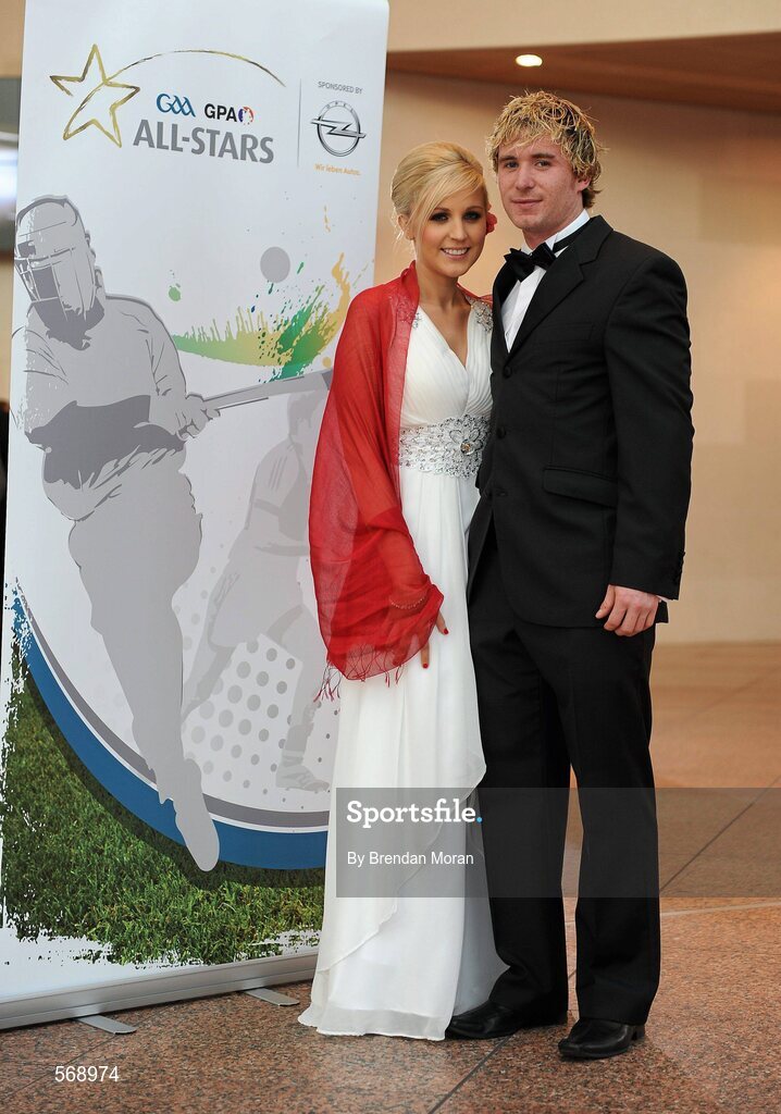 21 October 2011; Wexford footballer Ben Brosnan with Annie O'Hara in attendance at the GAA GPA All-Star Awards 2011 sponsored by Opel. National Convention Centre, Dublin. Picture credit: Brendan Moran / SPORTSFILE
