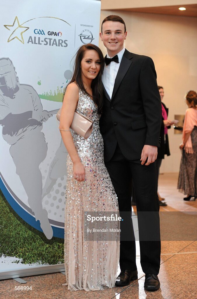 21 October 2011; Dublin hurler Liam Rushe and Sinead McKeon in attendance at the GAA GPA All-Star Awards 2011 sponsored by Opel. National Convention Centre, Dublin. Picture credit: Brendan Moran / SPORTSFILE