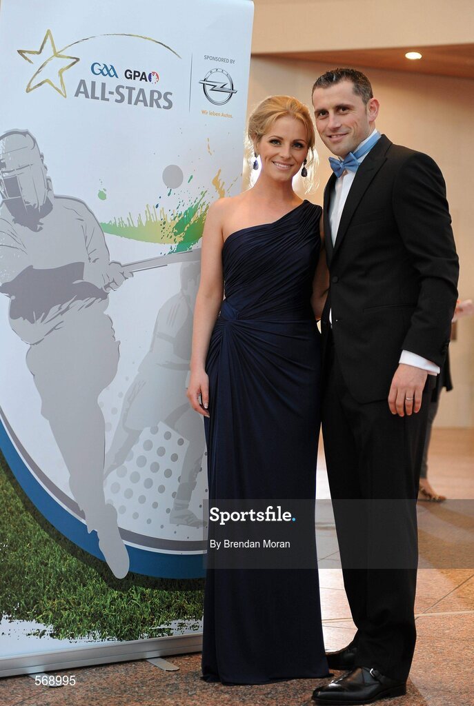21 October 2011; Dublin footballer Alan Brogan with his wife Lydia Brogan in attendance at the GAA GPA All-Star Awards 2011 sponsored by Opel. National Convention Centre, Dublin. Picture credit: Brendan Moran / SPORTSFILE
