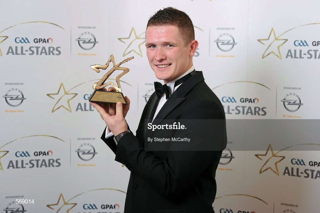 21 October 2011; Paul Murphy, Kilkenny, with his GAA GPA All-Star Hurling award at the GAA GPA All-Star Awards 2011 sponsored by Opel. National Convention Centre, Dublin. Picture credit: Stephen McCarthy / SPORTSFILE