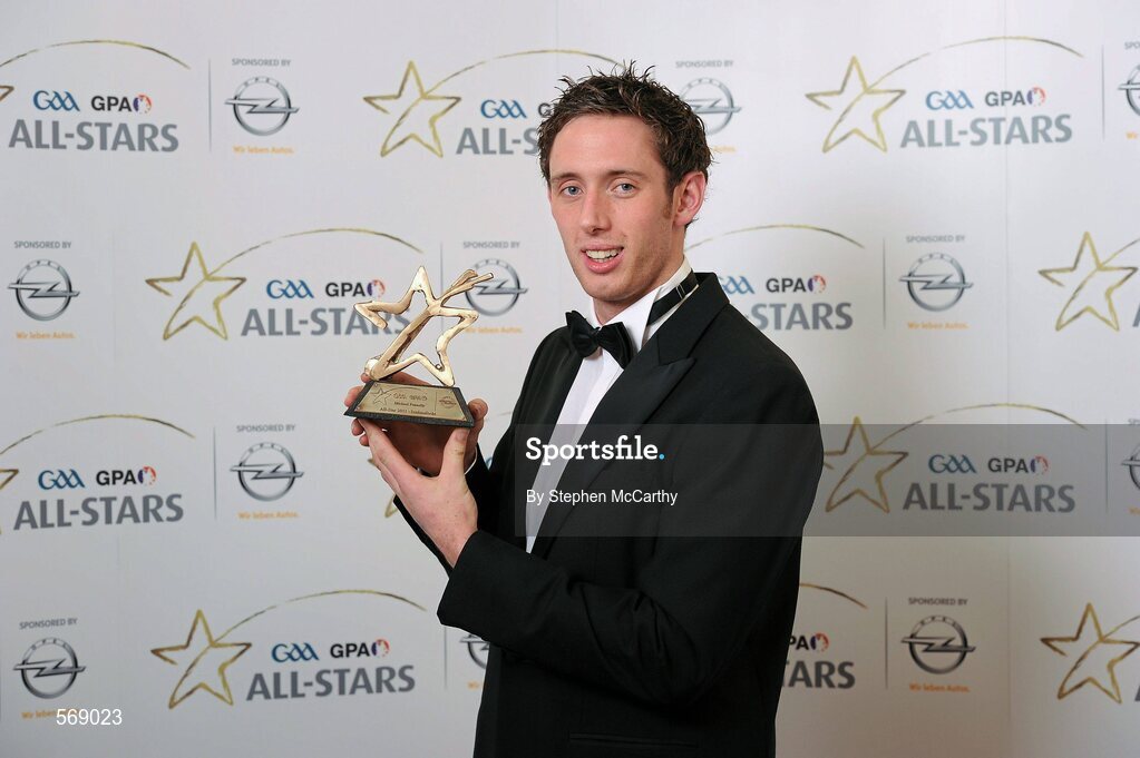 21 October 2011; Michael Fennelly, Kilkenny, with his GAA GPA All-Star Hurling award at the GAA GPA All-Star Awards 2011 sponsored by Opel. National Convention Centre, Dublin. Picture credit: Stephen McCarthy / SPORTSFILE