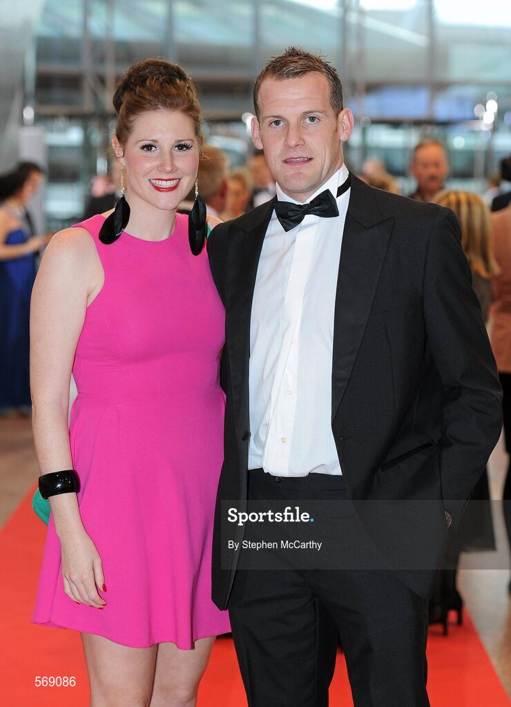 21 October 2011; Kilkenny hurler Jackie Tyrrell and Martine Byrne in attendance at the GAA GPA All-Star Awards 2011 sponsored by Opel. National Convention Centre, Dublin. Picture credit: Stephen McCarthy / SPORTSFILE